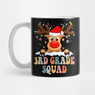 Reindeer 3rd Grade Teacher Squad Christmas Back To School Mug